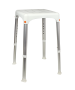 Σκαμπώ Λουτρού με Τηλεσκοπικά Πόδια 30,5x30,5xY39-54 cm Σκελετός Αλουμινίου Κάθισμα Πλαστικό Elvit 0271