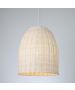 Φωτιστικό Κρεμαστό Ø45xH206cm 1xE27 Rattan Ψάθα Λευκό Eurolamp 144-33022