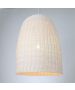 Φωτιστικό Κρεμαστό Ø65xH235cm 1xE27 Rattan Ψάθα Λευκό Eurolamp 144-33023