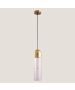 Φωτιστικό Κρεμαστό Ø10xH190cm 1xE14 220V 50/60Hz Gold & Clear Glass Eurolamp Arte Illumina 144-40012