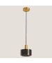 Φωτιστικό Κρεμαστό Ø15xH168cm 1xE27 220V 50/60Hz Gold & Marble Black Eurolamp Arte Illumina 144-46005