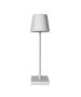 Πορτατίφ Αφής IP54 Επαναφορτιζόμενο Touch Dimmable L10xW10xH38cm Led 3,5w 5V 3000K 240lm Άσπρο Eurolamp 144-70013