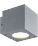 Απλίκα Cube IP44 Led 2*3 watt  480LM 3000K warm white Αλουμίνιο Γκρι Viokef Tech 4097900