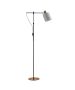 SE21-GM-39-SH1 ADEPT FLOOR LAMP Gold Matt and Black Metal Floor Lamp Grey Shade+ HOMELIGHTING 77-8346