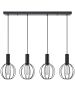 SE21-BL-4-4BL-GR2 ADEPT TUBE Black Pendant Black Metal Grid+ HOMELIGHTING 77-8539