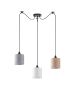 SE21-BL-B10-BL3-SH12 ADEPT FLEX White, Grey, Brown Fabric Shade Pendant+ HOMELIGHTING 77-8964