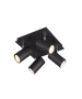 Marley Σποτ με 4 Φώτα και Ντουί GU10 σε Μαύρο Χρώμα Trio Lighting 802430432