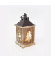 "WOODEN & METAL LANTERN" ΛΕΥΚΟ ΚΕΡΙ, 1 LED ΛΑΜΠ. ΜΠΑΤ. (3xAAA), WW,IP44, Φ14Χ31CM ACA X0711109