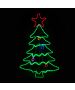 "CHRISTMAS TREE" 288 LED 8m ΜΟΝΟΚ.ΦΩΤ, ΠΟΛΥΧΡ. FLASH, IP44, 70X114CM, 1.5m ΚΑΛ. ACA X082883429