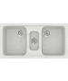 Νεροχύτης Κουζίνας Συνθετικός 97x51εκ. Ένθετος σε ερμάριο 100 εκ.Χρώμα Granite White Ice Sanitec Classic 325-01