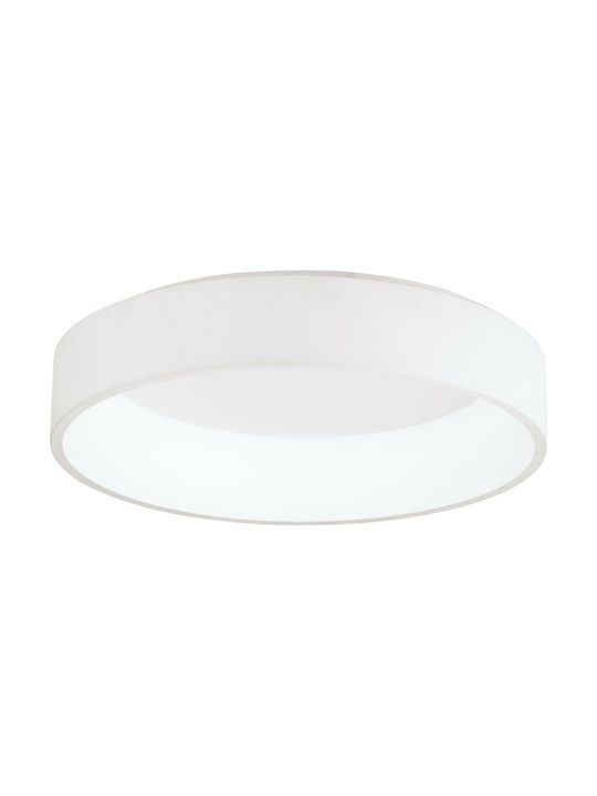 Eglo Marghera 1 Μοντέρνα Μεταλλική Πλαφονιέρα Οροφής με Ενσωματωμένο LED σε Λευκό χρώμα 39287