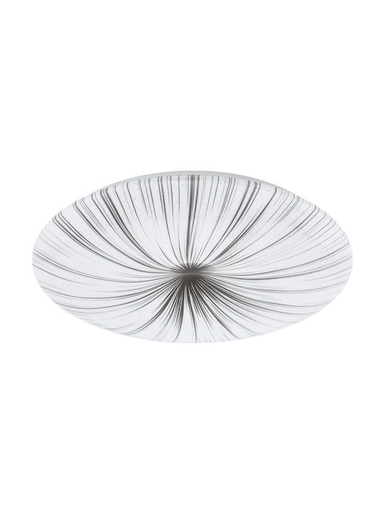 Eglo Nieves Μοντέρνα Πλαστική Πλαφονιέρα Οροφής με Ενσωματωμένο LED σε Λευκό χρώμα 51cm 98326