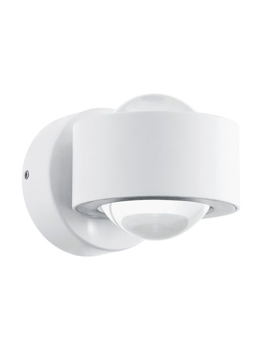 Eglo Ono Μοντέρνο Φωτιστικό Τοίχου με Ενσωματωμένο LED και Θερμό Λευκό Φως σε Λευκό Χρώμα Πλάτους 9cm 96048