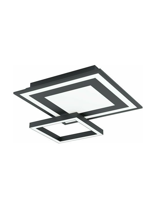 Eglo Savatarila-C Μοντέρνα Μεταλλική Πλαφονιέρα Οροφής με Ενσωματωμένο LED σε Μαύρο χρώμα 45cm 900025