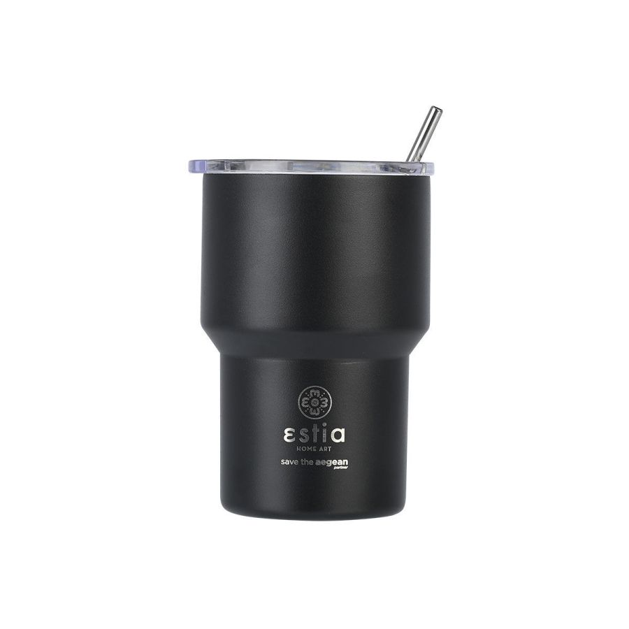 Θερμός Mug Lite 400ml Save the Aegean Midnight Black Estia Home Art 01-18443