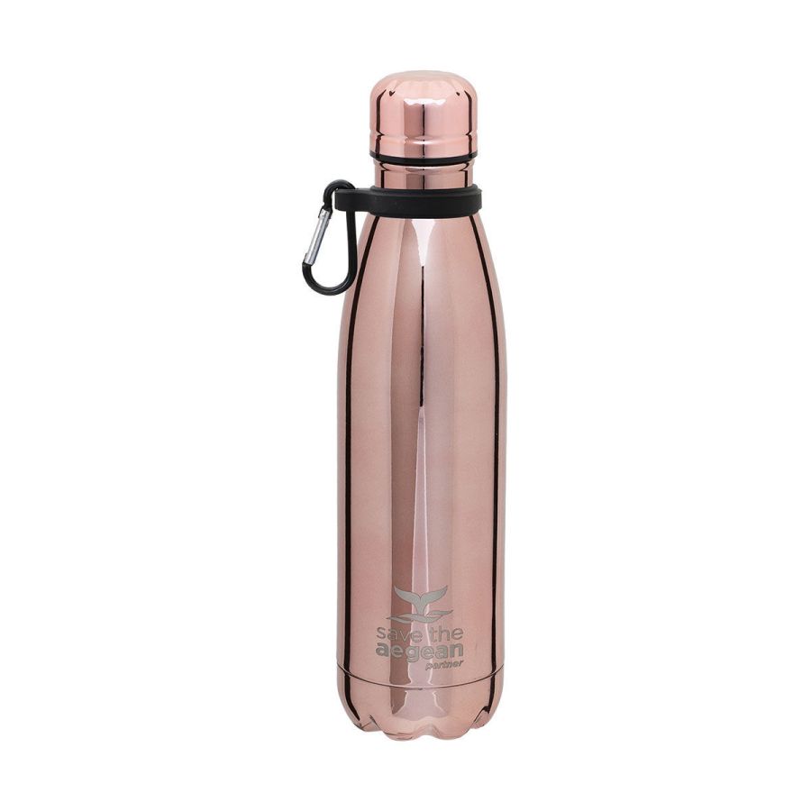 Θερμός Travel Flask Save the Aegean 750ml Rose Gold Estia Home Art 01-7836