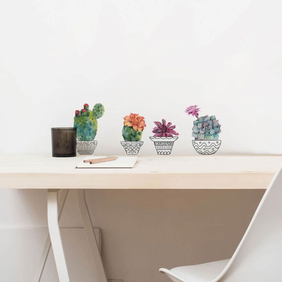 Cactus Vases αυτοκόλλητα τοίχου βινυλίου (59181) Ango 59181