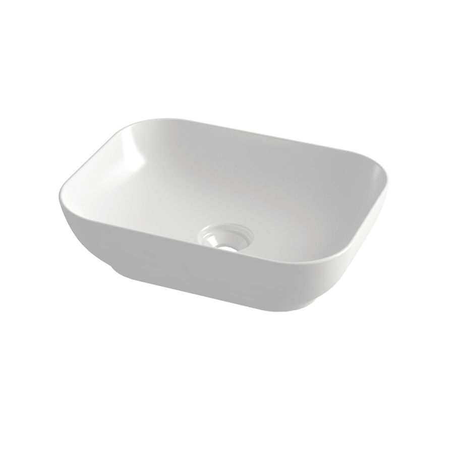 Νιπτήρας Πορσελάνη Επιτραπέζιος 50x38xY14,4 cm Olympia Trend Rectangular White Glossy Orabella 60129