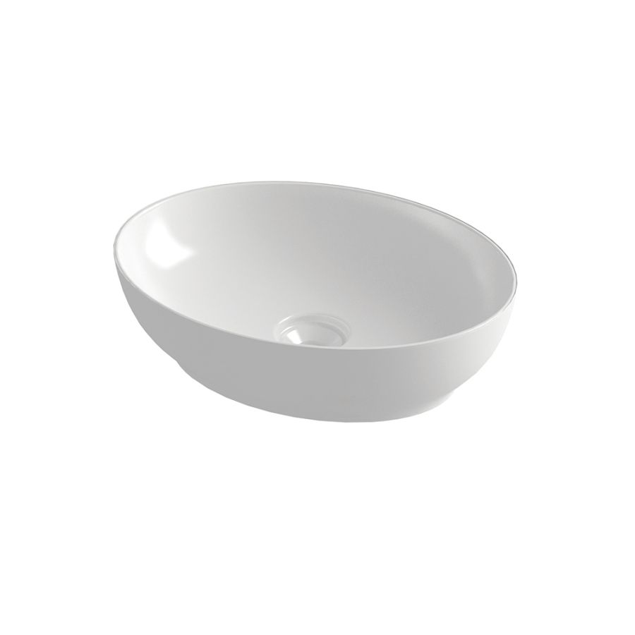 Νιπτήρας Πορσελάνη Επιτραπέζιος 50x38xY14,4 cm Olympia Trend Oval 02 White Glossy Orabella 60138