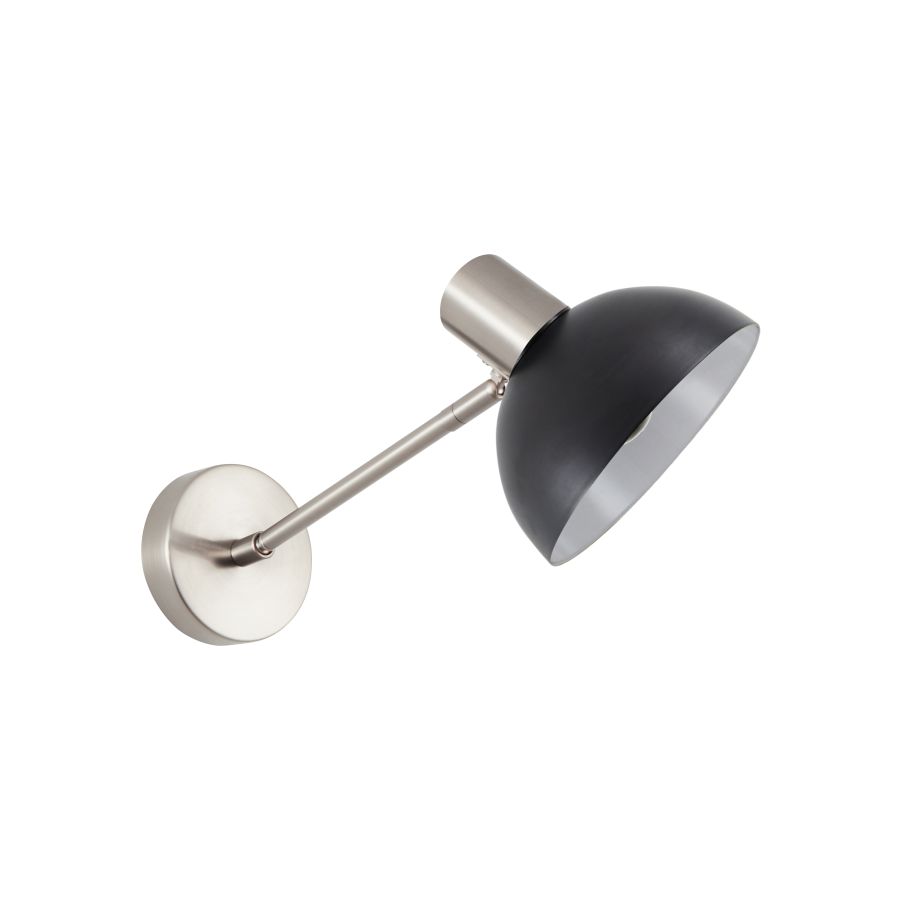 SE21-NM-22-MS3 ADEPT WALL LAMP Nickel Matt Wall lamp Black Shade+ HOMELIGHTING 77-8333