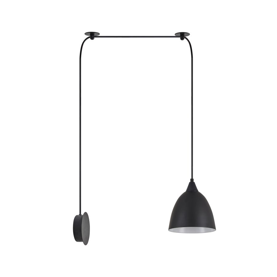 SE21-BL-B10-BL1W-MS2 ADEPT PENDANT Black Metal Shade + HOMELIGHTING 77-9043