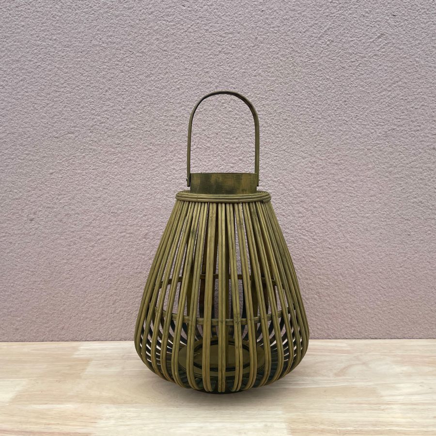 Φανάρι Bamboo σε Πράσινο 26,5x31cm Etoile LM-571