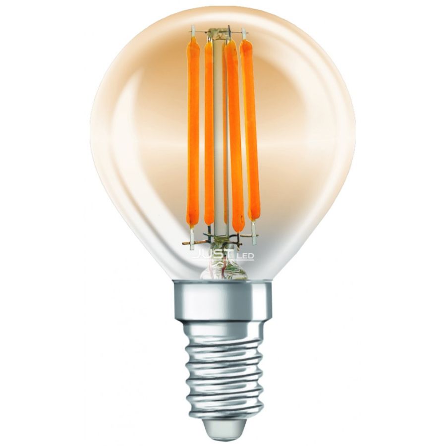 Λαμπτήρας 45x75mm G45 E14 Led Filament Dimmable Amber 6w 3000K 660lm Just Led B144506301