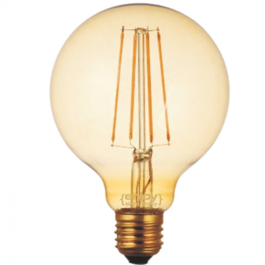 Λαμπτήρας Led Filament Amber Dimmable G95-4 E27  2,5w 2000K 200lm Ø95xH135mm Enjoy EL822113