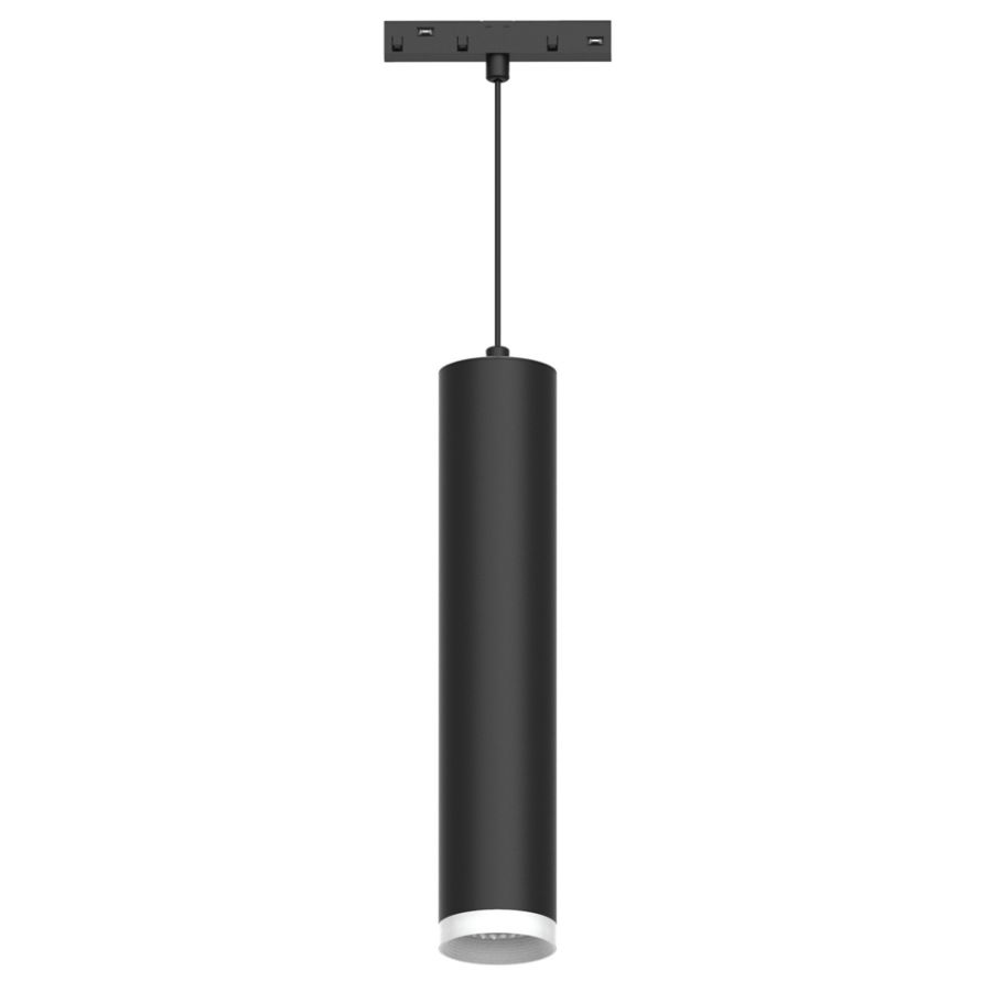 InLight Κρεμαστό φωτιστικό LED 10W 4000K για μαγνητική ράγα σε μαύρη απόχρωση D:6cmX30cm T02402-BL