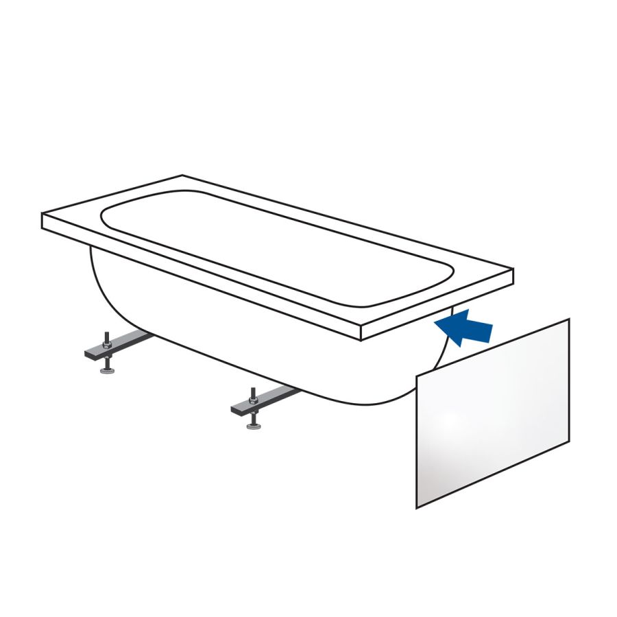 Ποδιά Μπανιέρας Πλαϊνή 900xH570mm Carron Bathrooms P090/570/A2