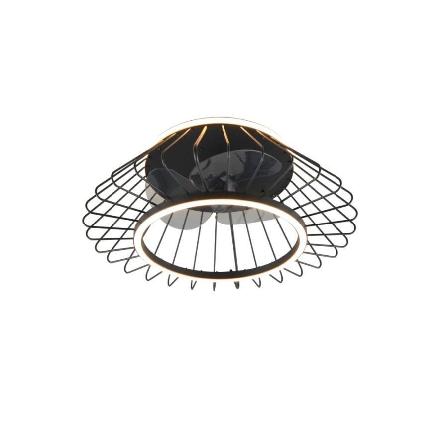 Ανεμιστήρας Οροφής Black 50cm 30w 2700-6500K 3500lm Dimmable Trio Lighting Karlsborg R67443132