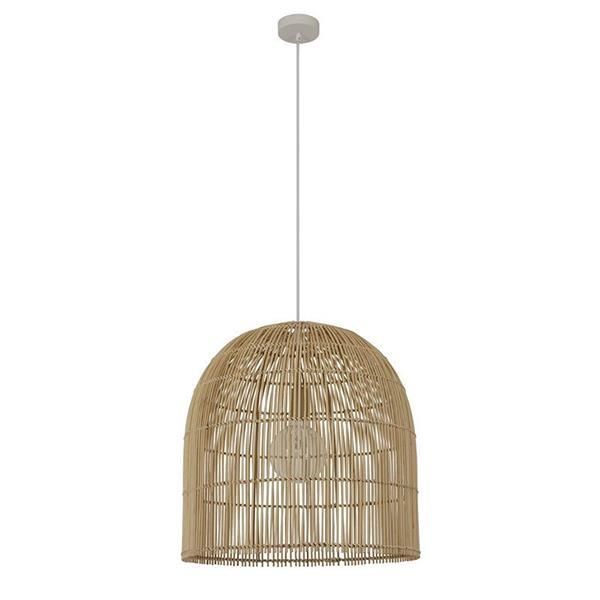 Φωτιστικό Κρεμαστό Ø50xH200cm 1xE27 Rattan Ψάθα Φυσικό Eurolamp 144-33014