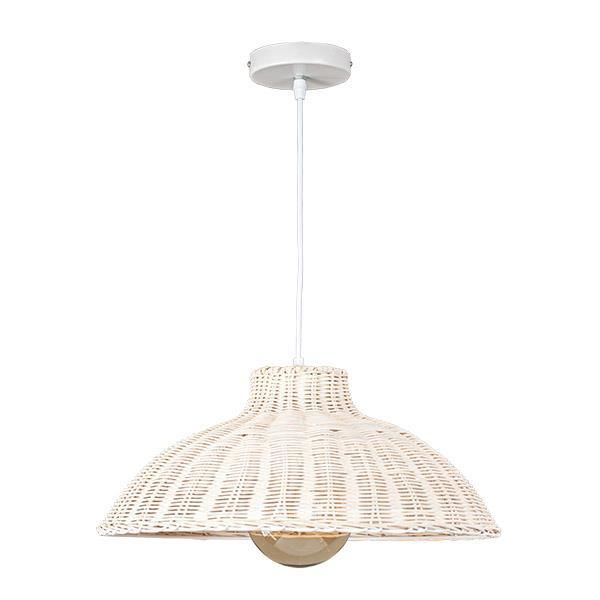 Φωτιστικό Κρεμαστό Ø45xH168cm 1xE27 Rattan Ψάθα Φυσικό Eurolamp 144-33017