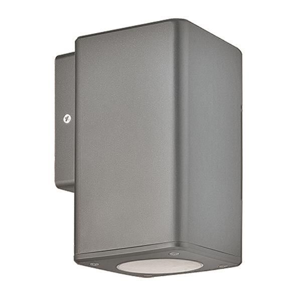 Απλίκα Επίτοιχη IP65 Up-Down  L9,9xW7,6xH14,8cm 1xGU10 220-240V 50/60Hz Grey Plastic+ABS Eurolamp 145-82002