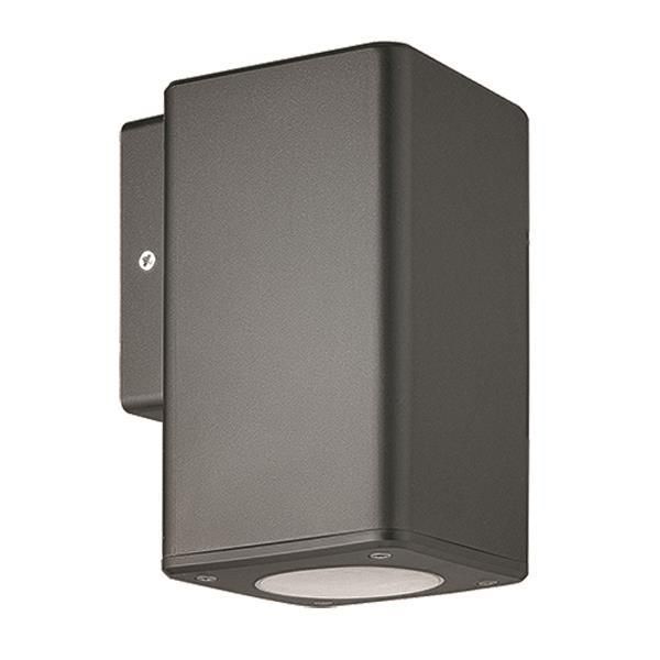 Απλίκα Επίτοιχη IP65 Up-Down  L9,9xW7,6xH14,8cm 1xGU10 220-240V 50/60Hz Dark Grey Plastic+ABS Eurolamp 145-82003