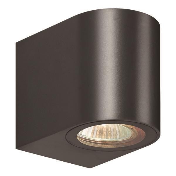 Απλίκα Επίτοιχη IP54  L8xW7xH9,5cm 1xGU10 220-240V 50/60Hz Black Plastic+ABS Eurolamp 145-82061