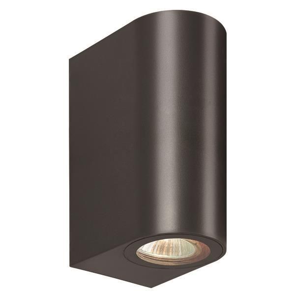 Απλίκα Επίτοιχη IP54  Up-Down  L9,5xW7xH15cm 2xGU10 220-240V 50/60Hz Black Plastic+ABS Eurolamp 145-82065