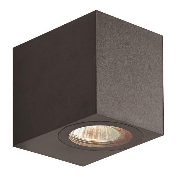 Απλίκα Επίτοιχη IP54  L8xW7xH9,5cm 1xGU10 220-240V 50/60Hz Black Plastic+ABS Eurolamp 145-82071