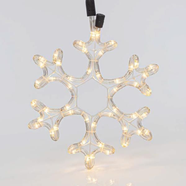 ΧΙΟΝΟΝΙΦΑΔΑ, ΘΕΡΜΟ ΛΕΥΚΟ, LED, ΜΕ 2m ΦΩΤ/ΝΑ, 25x25cm,IP44 600-20020