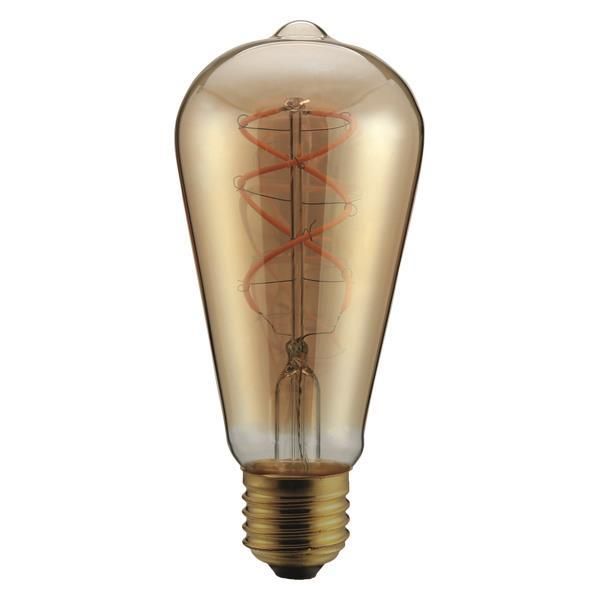 ΛΑΜΠΑ LED ST64 FILAMENT "DECOR" 5W E27 2000K 220-240V DIMMABLE  GOLD 147-78701