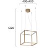 Φωτιστικό Κρεμαστό 30*30cm Led 26w 2080lm 3000K Χρυσό Ματ Viokef Gold Cube 4207000