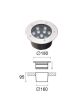 Φωτιστικό Χωνευτό Δαπέδου IP65/67 D180xH95mm Led 10w 3200K 833lm  Viokef Lotus 4187000