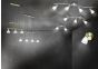 Φωτιστικό Κρεμαστό Τετράφωτο Ράγα L80,5xH 95-160cm Led Ε14  4x14,5w 4x400lm 3000K Nickel Mat -Γυαλί Αλάβαστρος Trio Lighting Levisto 371010407