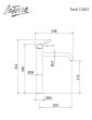 Μπαταρία Νιπτήρος Ψηλή για Επιτραπέζιους Νιπτήρες Αναμεικτική Inox LaTorre New Tech 12507-110