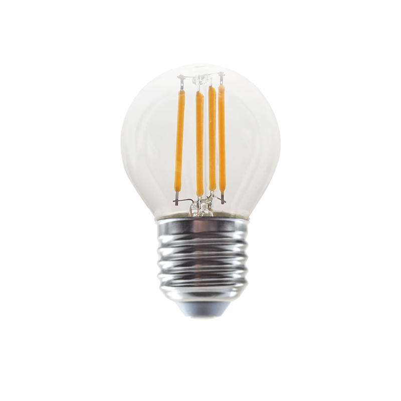 LED FILAMENT E27 G45 4W 2700K 230V AC 480LM RA80 ACA ALIN4WW