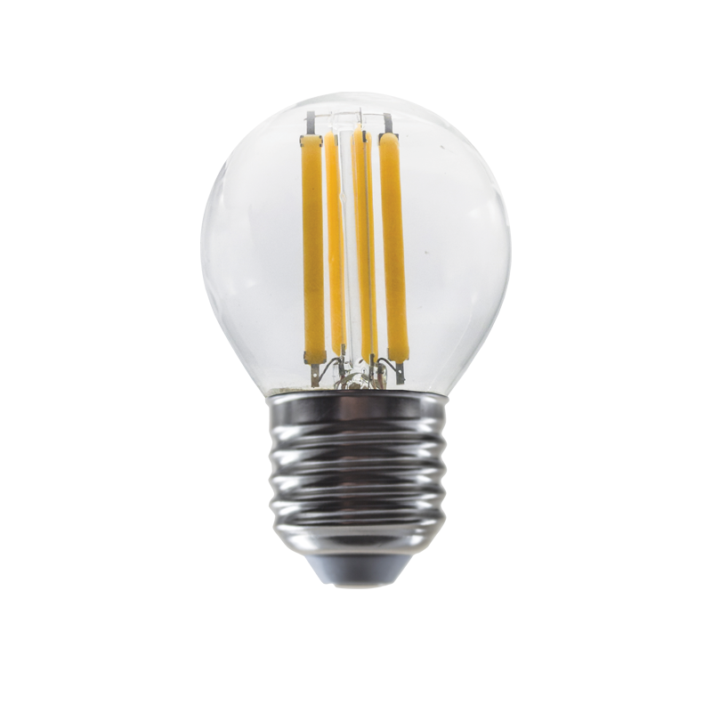 LED FILAMENT E27 G45 6W 2700K 230V AC 760LM RA80 ACA ALIN6WW