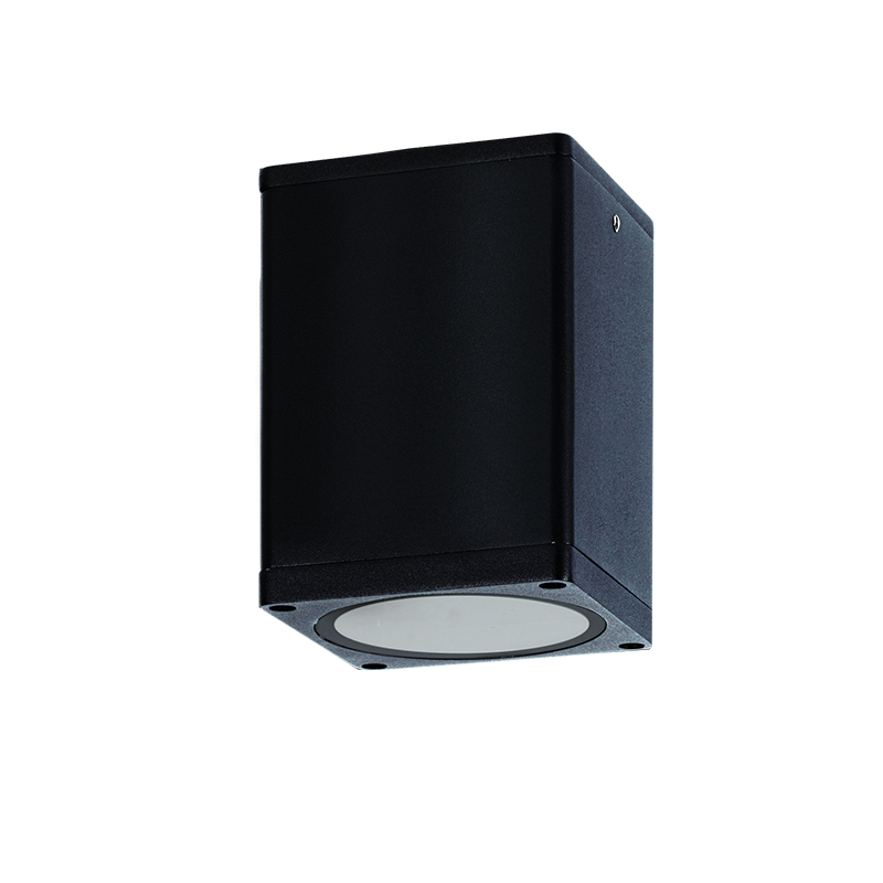 E27 PAR30 SQUARE CEILING LUMINAIRE 230V AC SAND BLACK IP65 MAX.35W ACA LG2402E27B