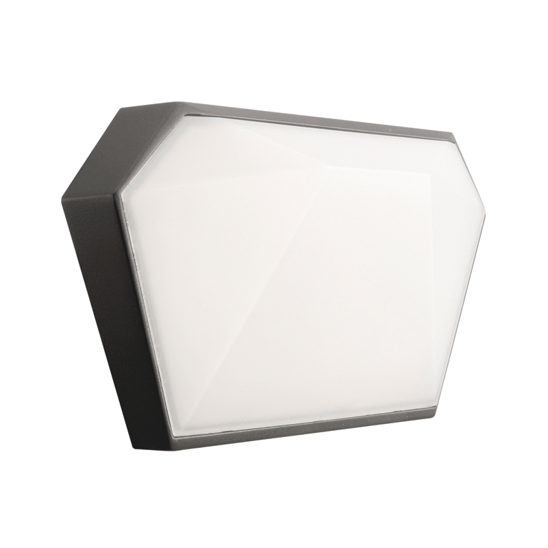 LED SMD WALL LUMINAIRE 10W 400LM 120° 230V AC 3.000K DARK GREY CRI80 IP65 30.000HRS ACA LG8203G