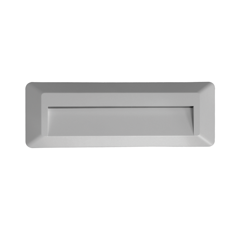 LED WALL RECTANGLE LUMINAIRE GREY 230V AC IP65 2W 3000K 100LM RA80 ACA SLIM32N