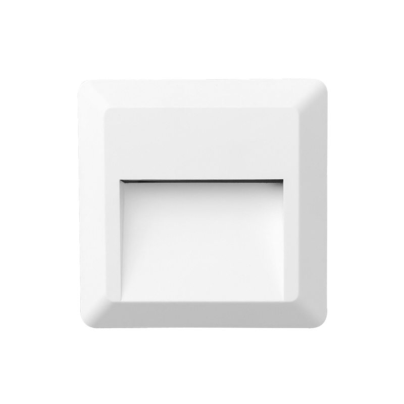 LED WALL SQUARE LUMINAIRE WHITE 230V AC IP65 1.5W 3000K 100LM RA80 ACA SLIM52NW